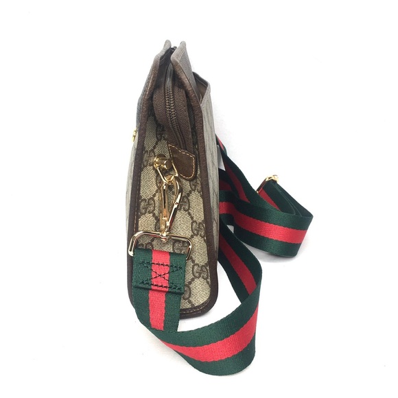 Authentic Gucci brown monogram coated canvas crossbody bag clutch - Picture 8 of 16